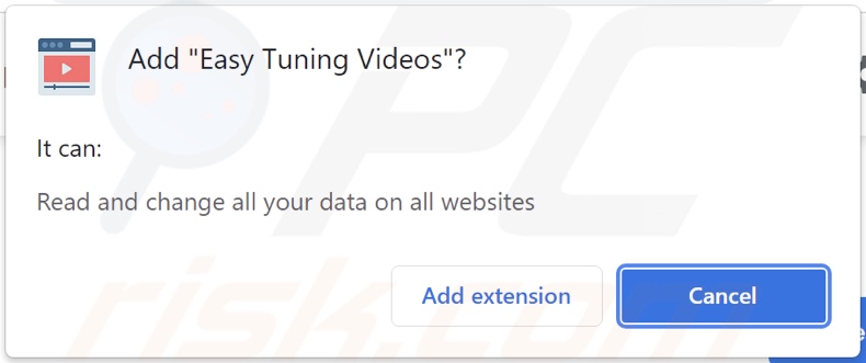 Easy Tuning Videos adware asking for permissions