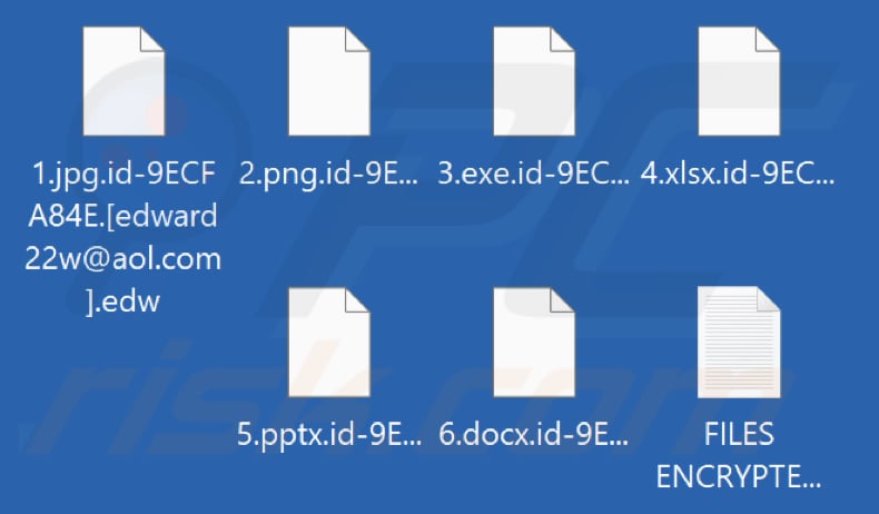 Files encrypted by Edw ransomware (.edw extension)
