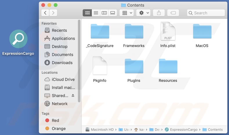 ExpressionCargo adware install folder