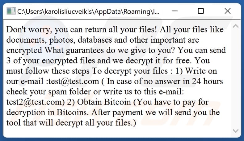 FIXED ransomware HTA file (Info.hta)