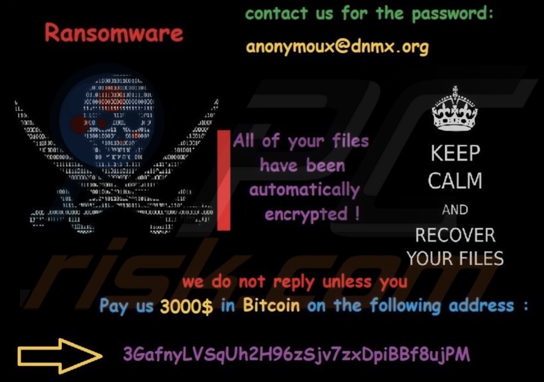 KEEP CALM AND RECOVER YOUR FILES ransomware wallpaper