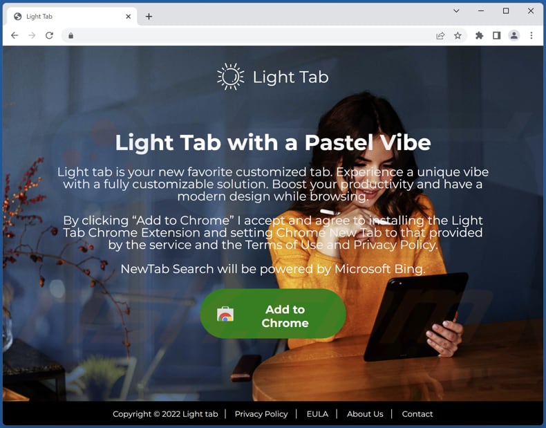 light tab browser hijacker official site
