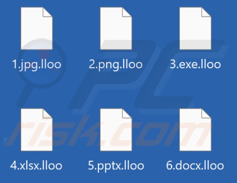 Files encrypted by Lloo ransomware (.lloo extension)
