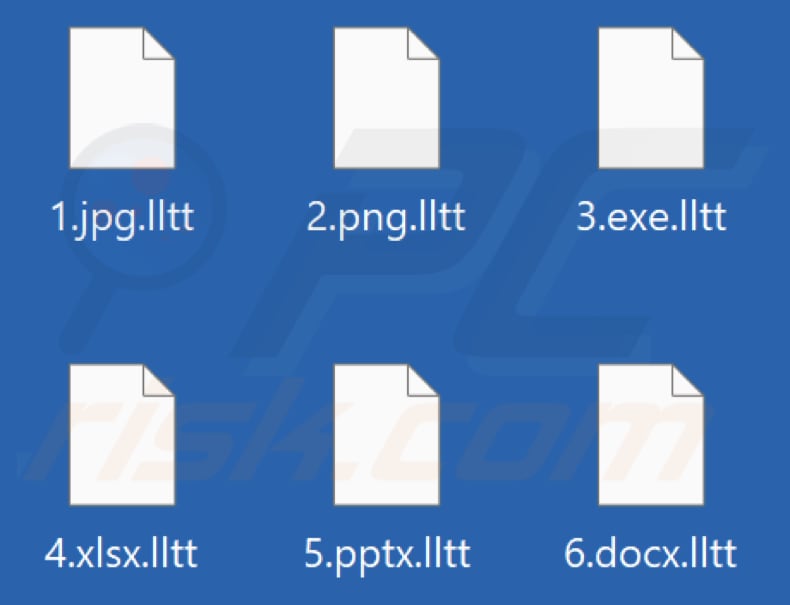 Files encrypted by Lltt ransomware (.lltt extension)