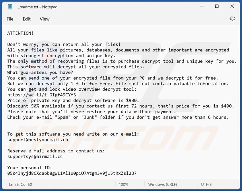 Lltt ransomware text file (_readme.txt)