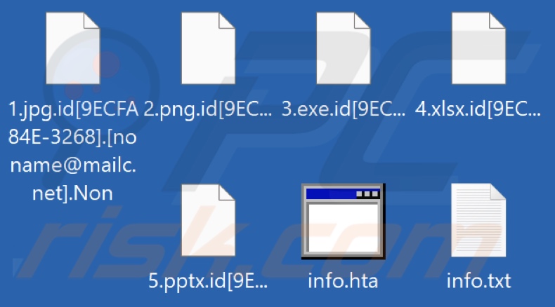 Files encrypted by Non (Phobos) ransomware (.Non extension)