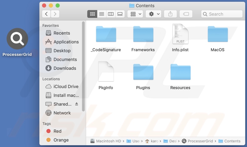 ProcesserGrid adware install folder