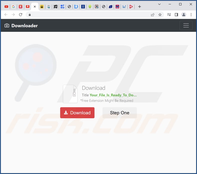 rapid files download adware deceptive download page