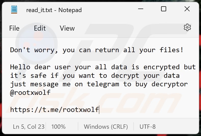 Rootxwolf ransomware text file (read_it.txt)