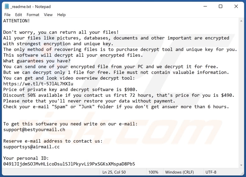 Rrbb ransomware text file (_readme.txt)