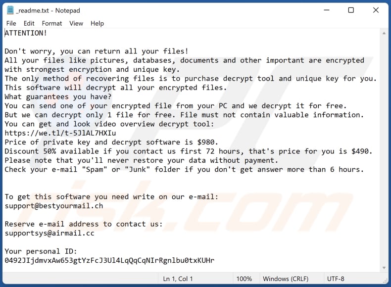 Rrcc ransomware text file (_readme.txt)