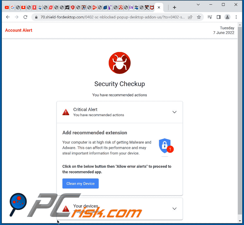 shield-fordesktop[.]com website appearance (GIF) 2