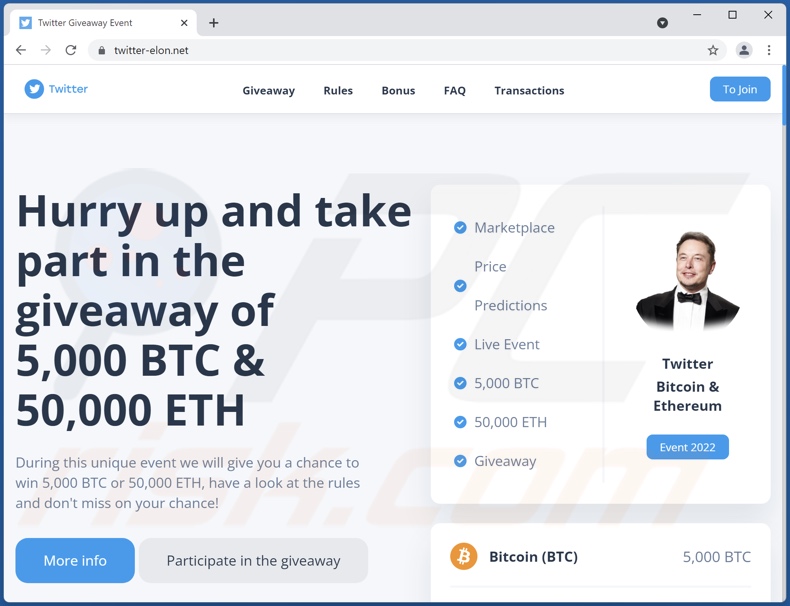 Twitter Crypto Giveaway scam