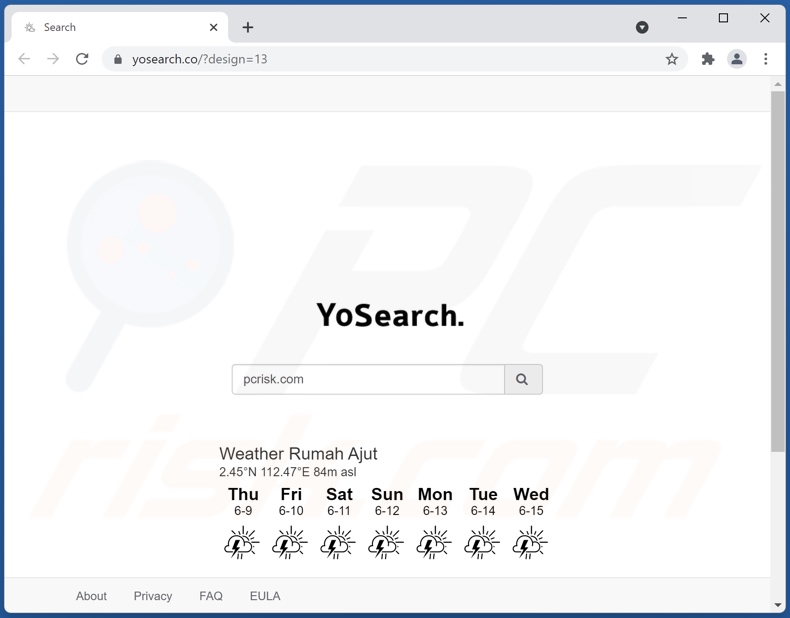 yosearch.co browser hijacker