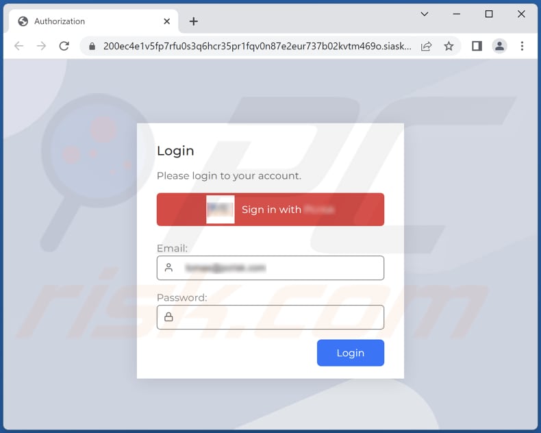 your group sent you a message email scam phishing page
