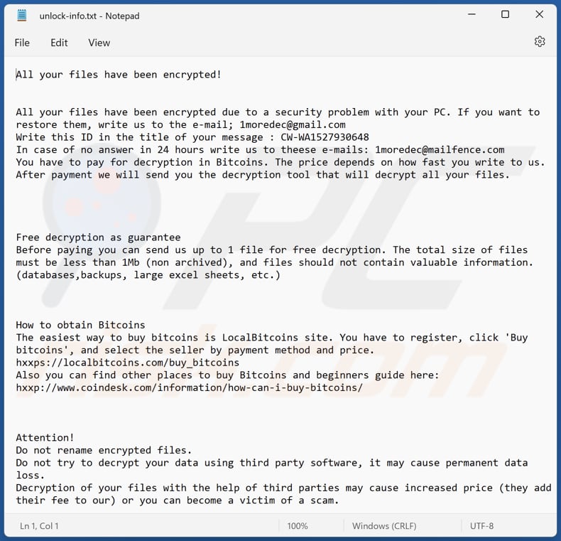 1more ransomware text file (unlock-info.txt)