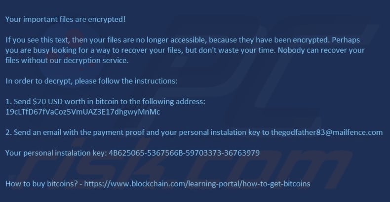 blueKey ransomware wallpaper