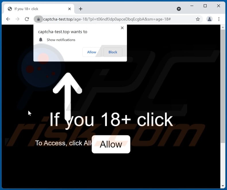 captcha-test[.]top ads