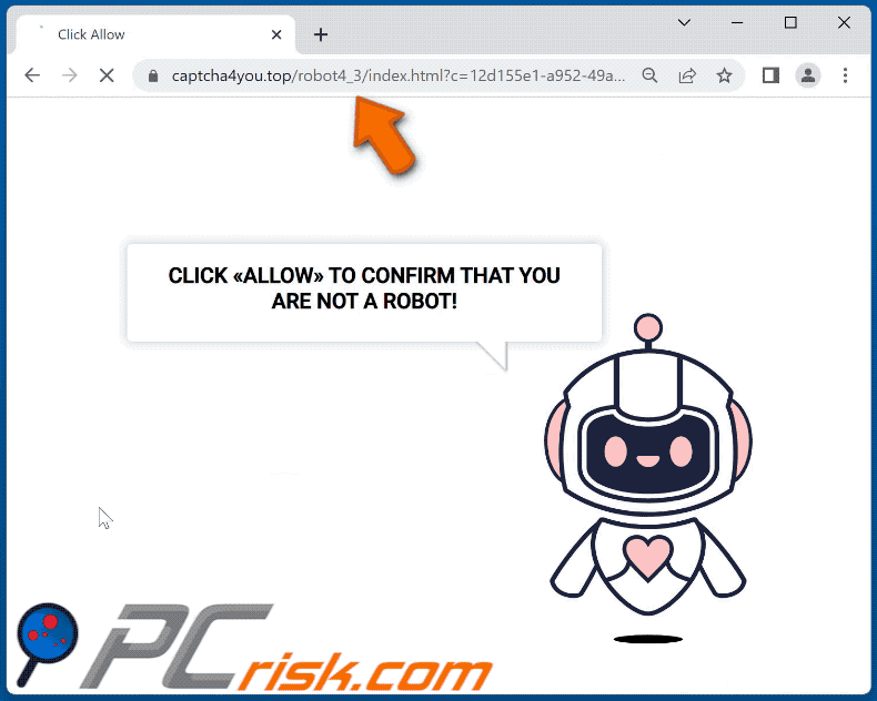 captcha4you[.]top website appearance (GIF)