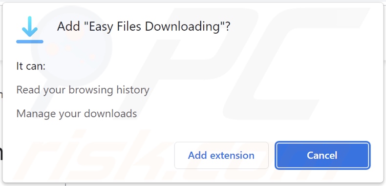 Easy Files Downloading adware asking for permissions