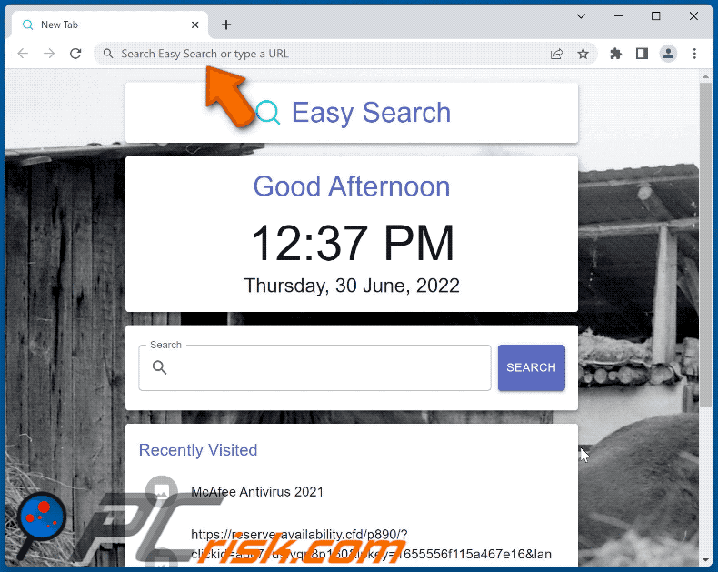 easy search browser hijacker search.easy-searchs.com redirects to yahoo