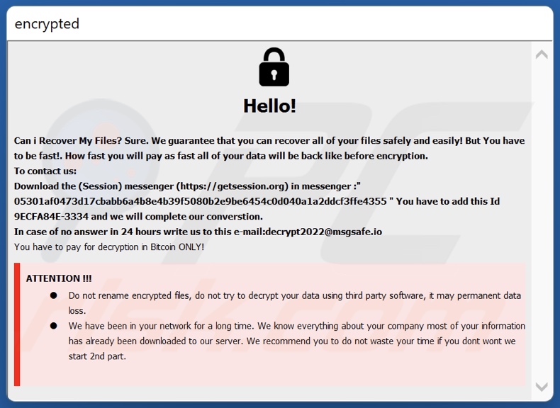 FIASKO ransomware pop-up window (info.hta)