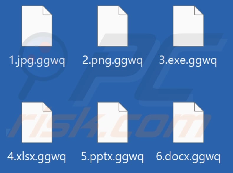 Files encrypted by Ggwq ransomware (.ggwq extension)