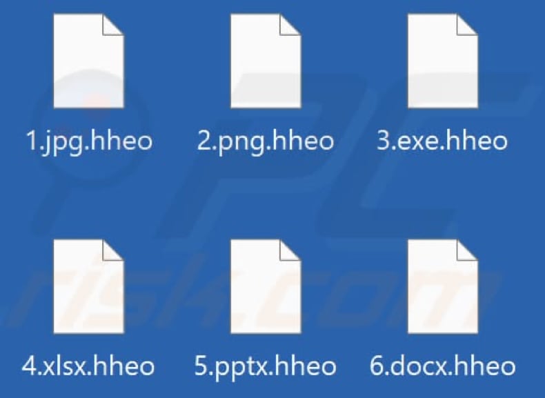 Files encrypted by Hheo ransomware (.hheo extension)