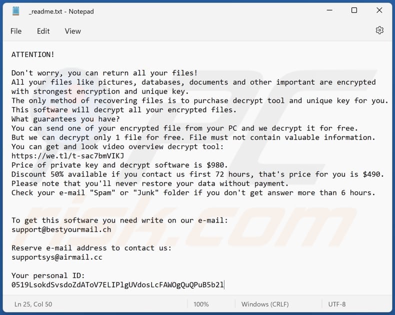 Hhyu ransomware text file (_readme.txt)