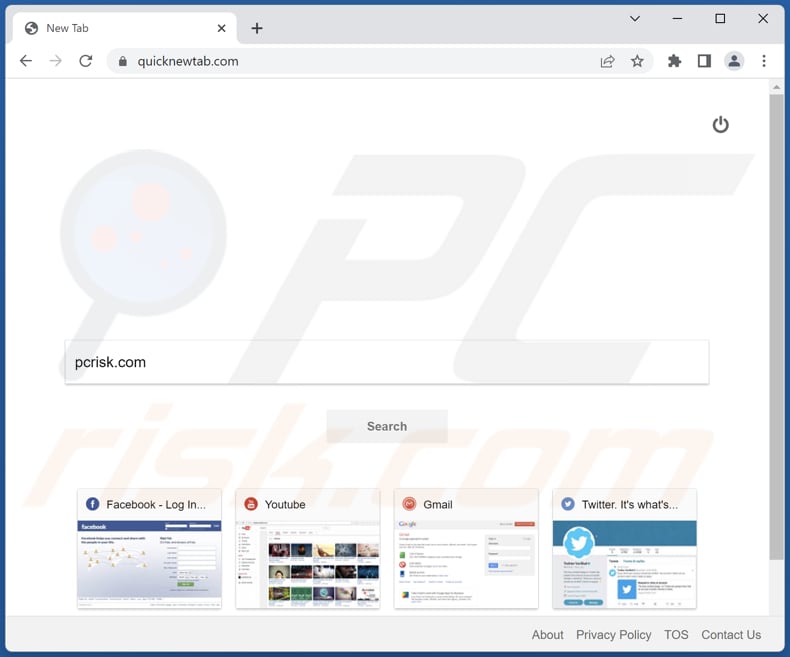 quicknewtab.com browser hijacker