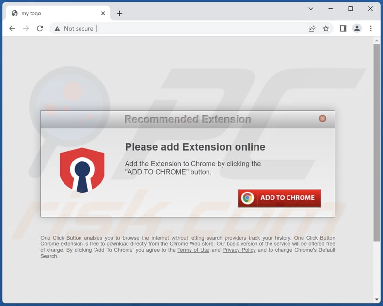 Website used to promote Quick Site browser hijacker