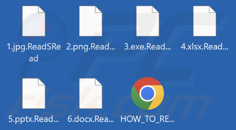 Files encrypted by ReadSRead ransomware (.ReadSRead extension)