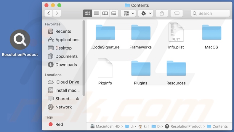 ResolutionProduct adware install folder