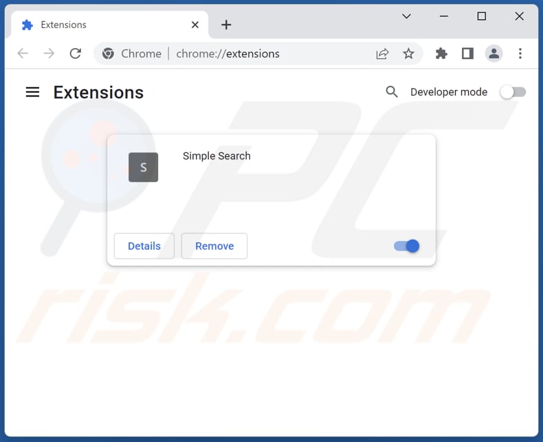 Removing search.simple-searchs.com related Google Chrome extensions