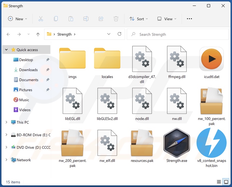 Strength adware installation folder