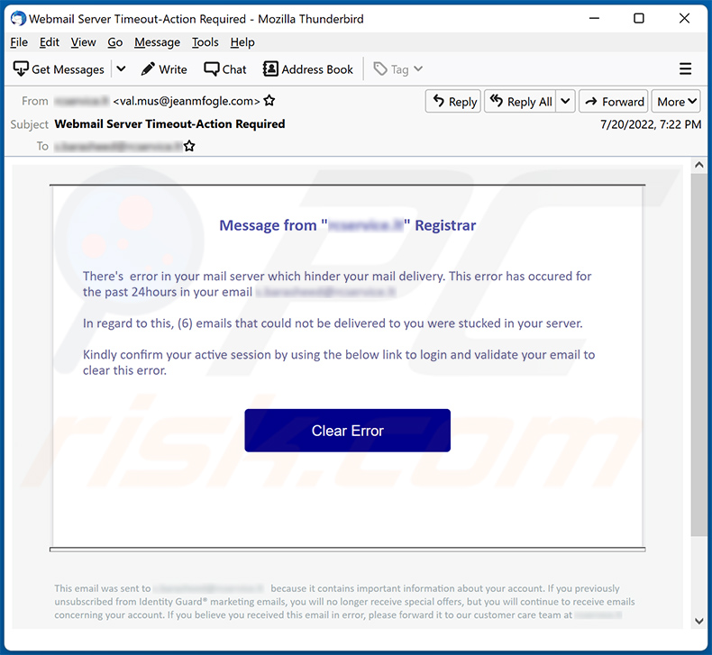 Validate Now spam email (2022-07-26)