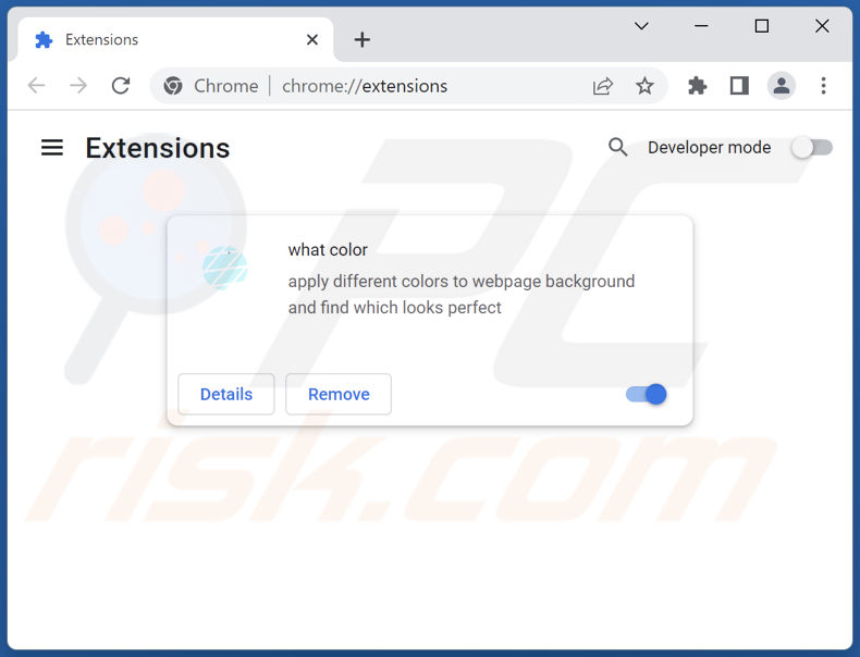 Removing what color adware from Google Chrome step 2