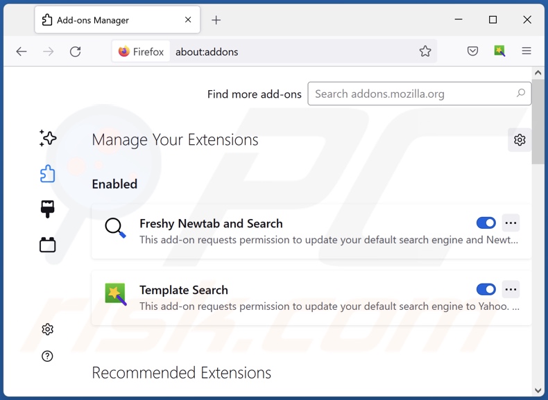 Removing barosearch.com related Mozilla Firefox extensions