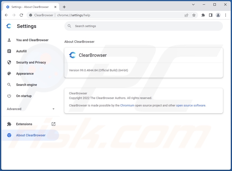 ClearBrowser adware detailed info