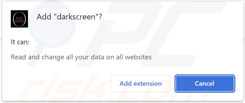 darkscreen adware asking for permissions