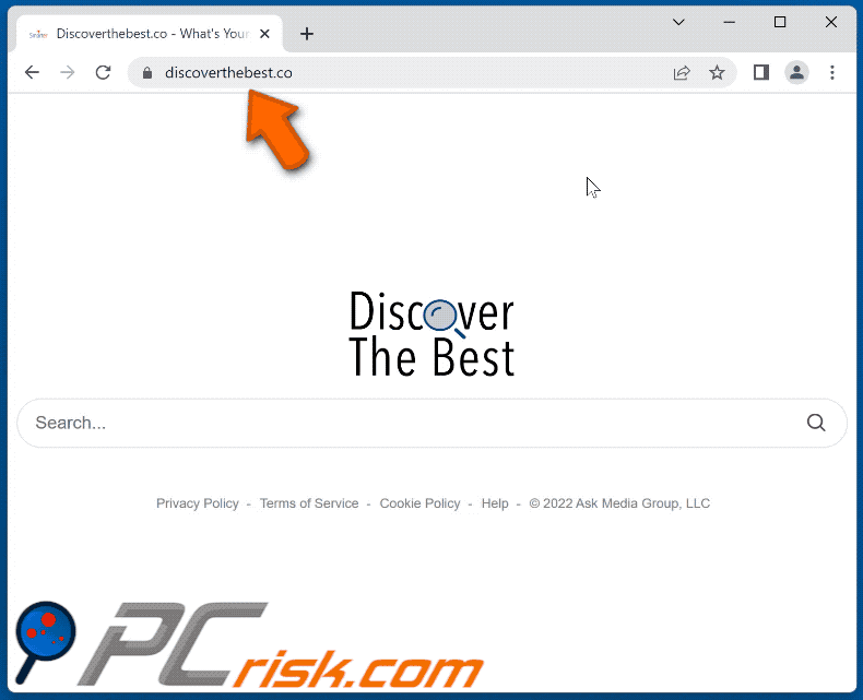 discoverthebest.co shows its search results