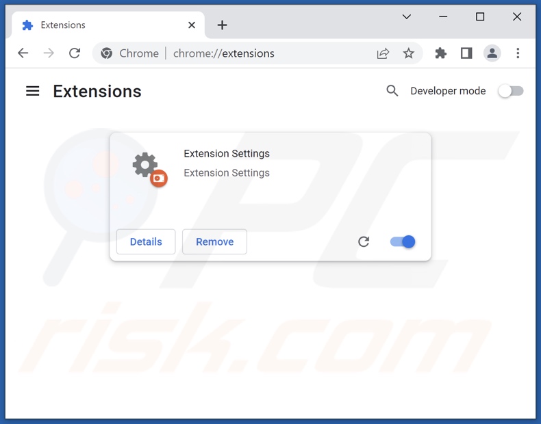 Removing ardslediana.com related Google Chrome extensions step 2