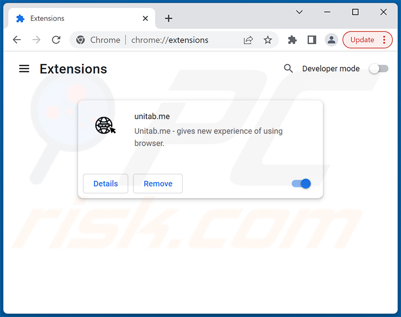 favtab.com website-promoting browser extension unitab.me