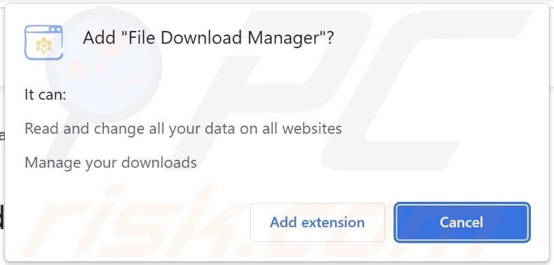 File Download Manager adware asking for permissions