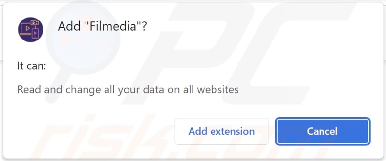 Filmedia adware asking for permissions