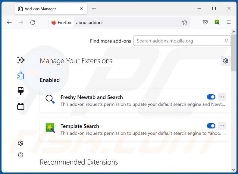 Removing findresultsnow.co related Mozilla Firefox extensions