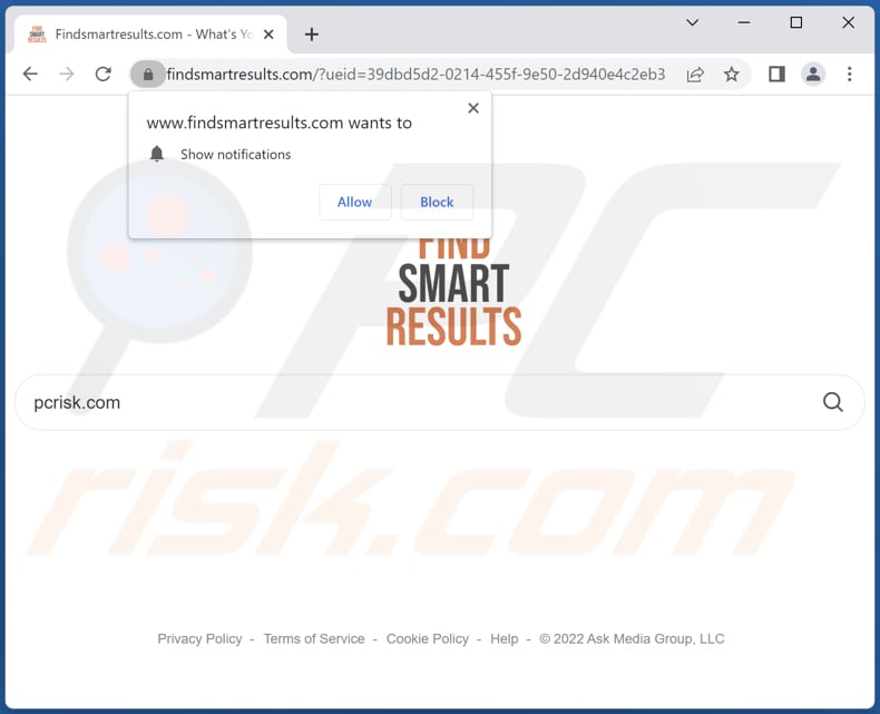 findsmartresults.com browser hijacker