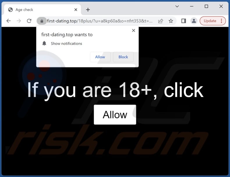 first-dating[.]top pop-up redirects