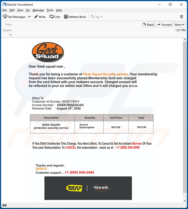 Geek Squad Email Scam Removal And Recovery Steps updated 58 OFF