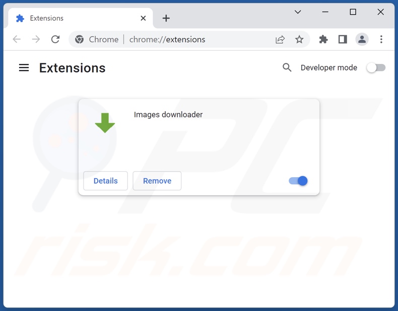 Removing Images downloader ads from Google Chrome step 2